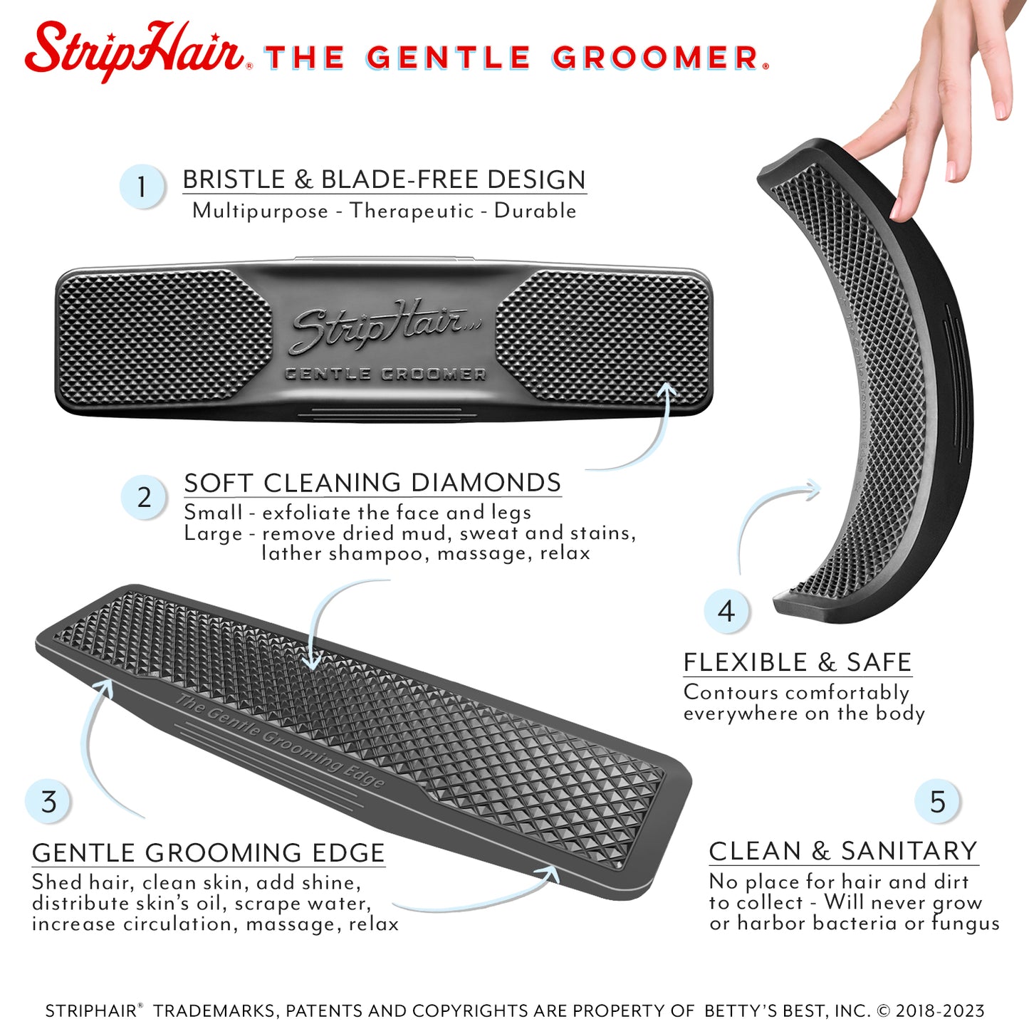 StripHair Gentle Groomer for Horses