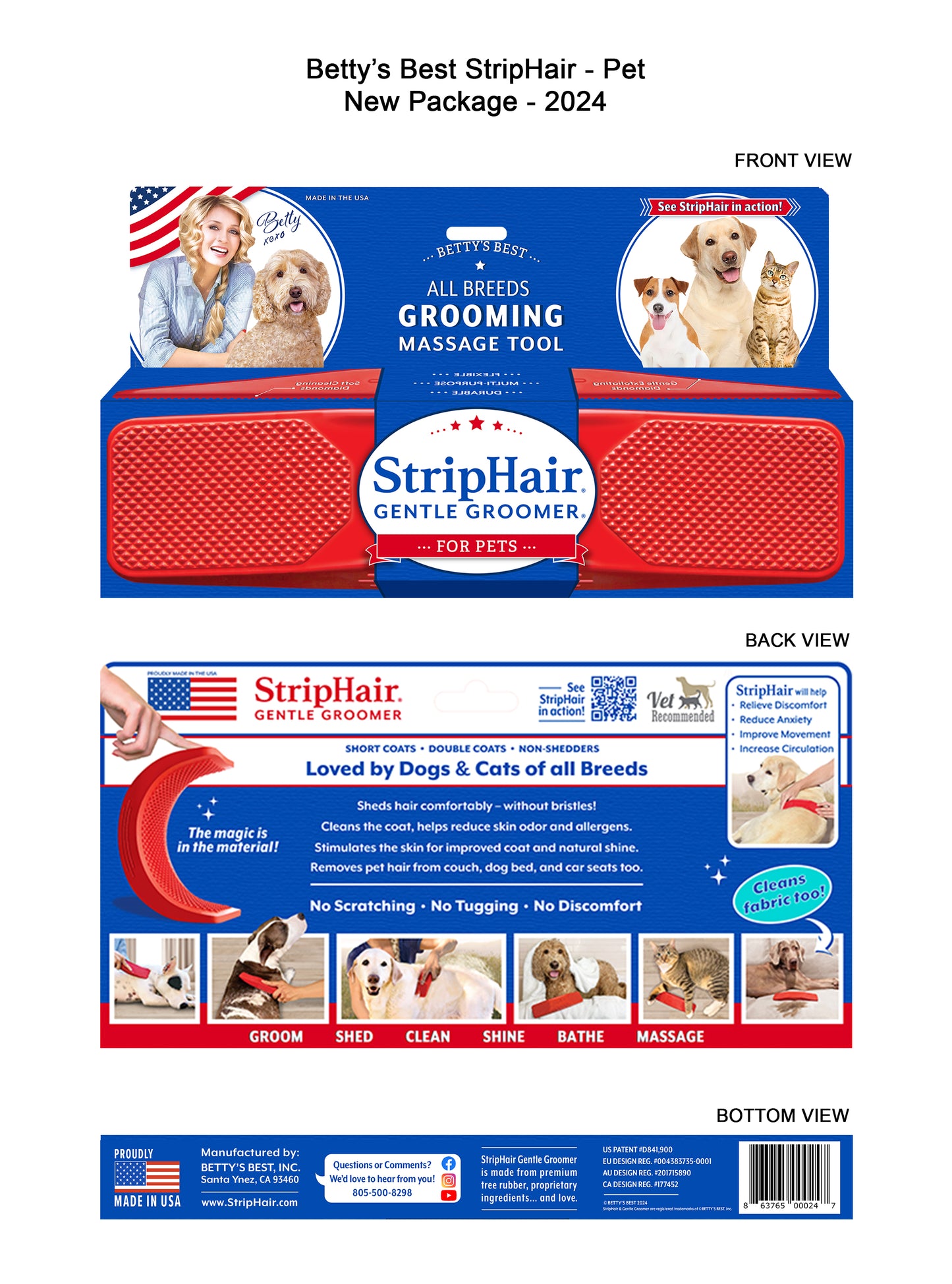 StripHair Gentle Groomer for Pets